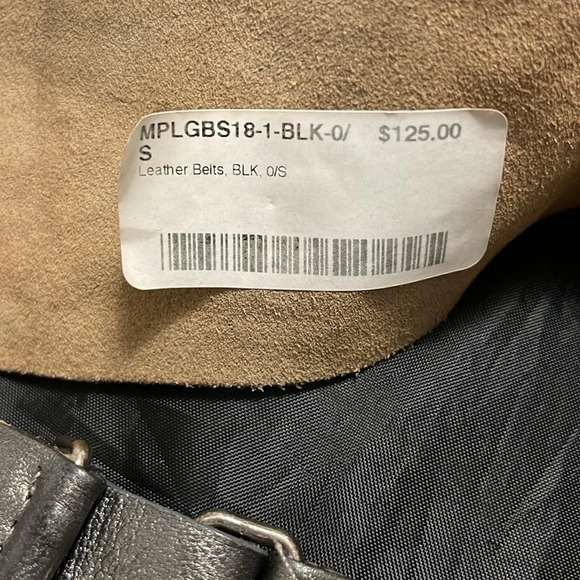 MISS JUNE Paris 80 CM leather belt encrusted with rhinestones in metallic grey. - Picture 2 of 5